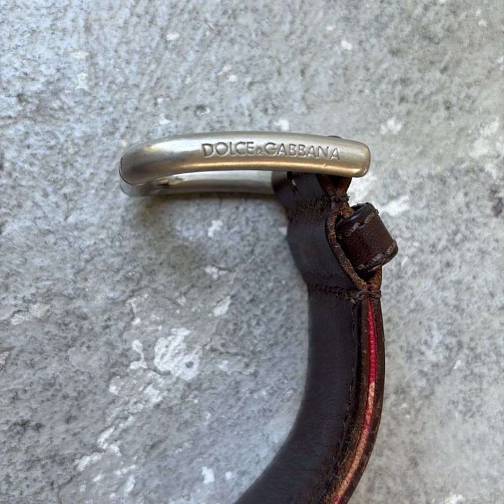 Dolce and Gabbana distressed red belt - Picture 6 of 9